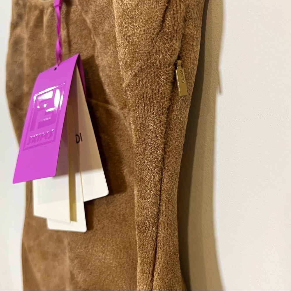 Fendi x Skims brown/tan velvet knit dress size 42 (US 6) NEW! New with tags! - Picture 8 of 16